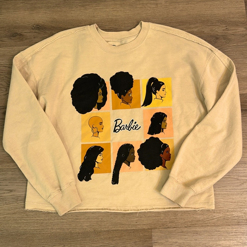 Barbie Graphic Beige Sweater